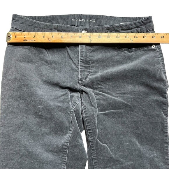 Michael Kors Pants Women's Size 6 Gray Mid Rise Skinny Corduroy - Picture 7 of 9